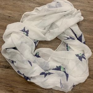 Look by M Swallow bird pattern infinity scarf